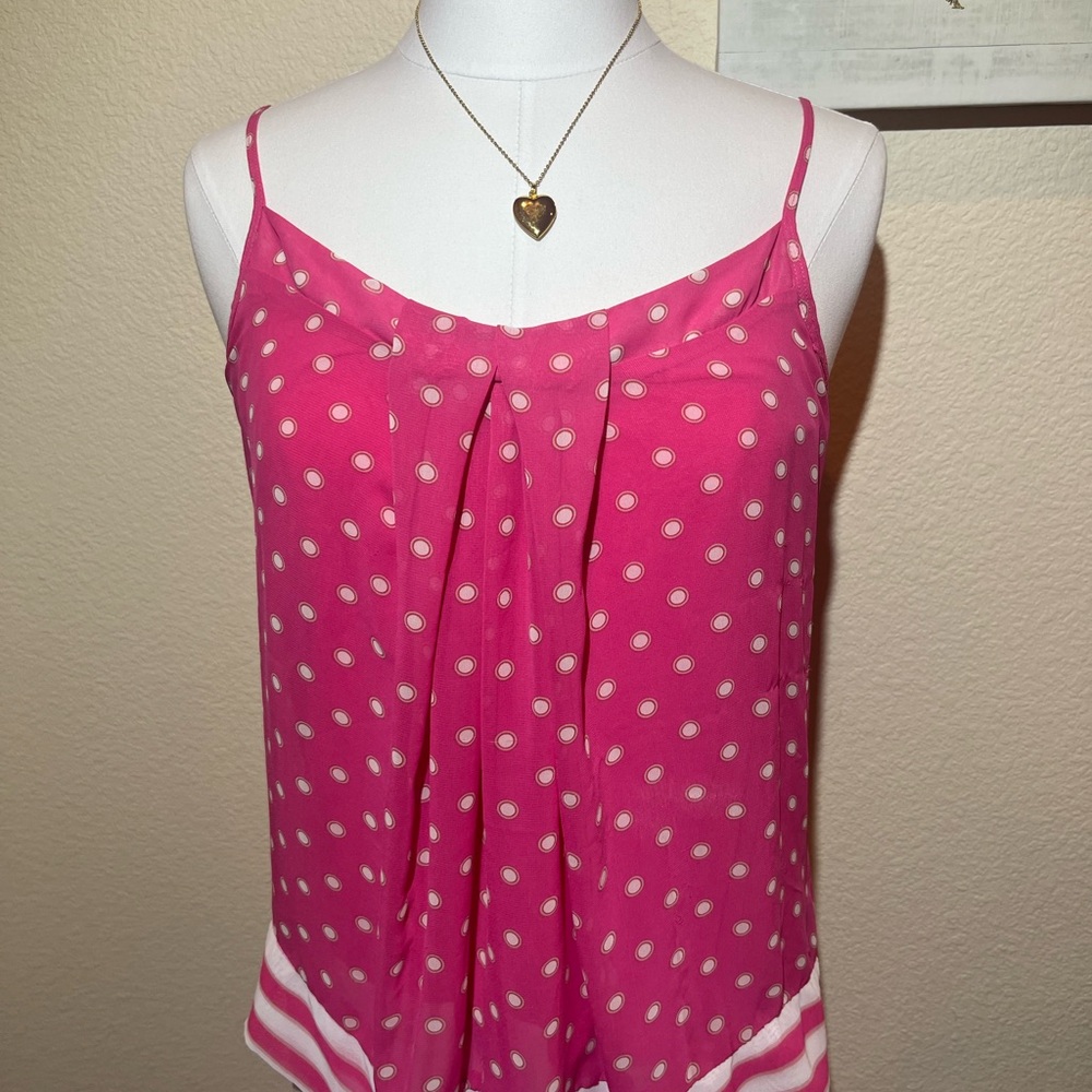 Pink Polka Dot Women's Top